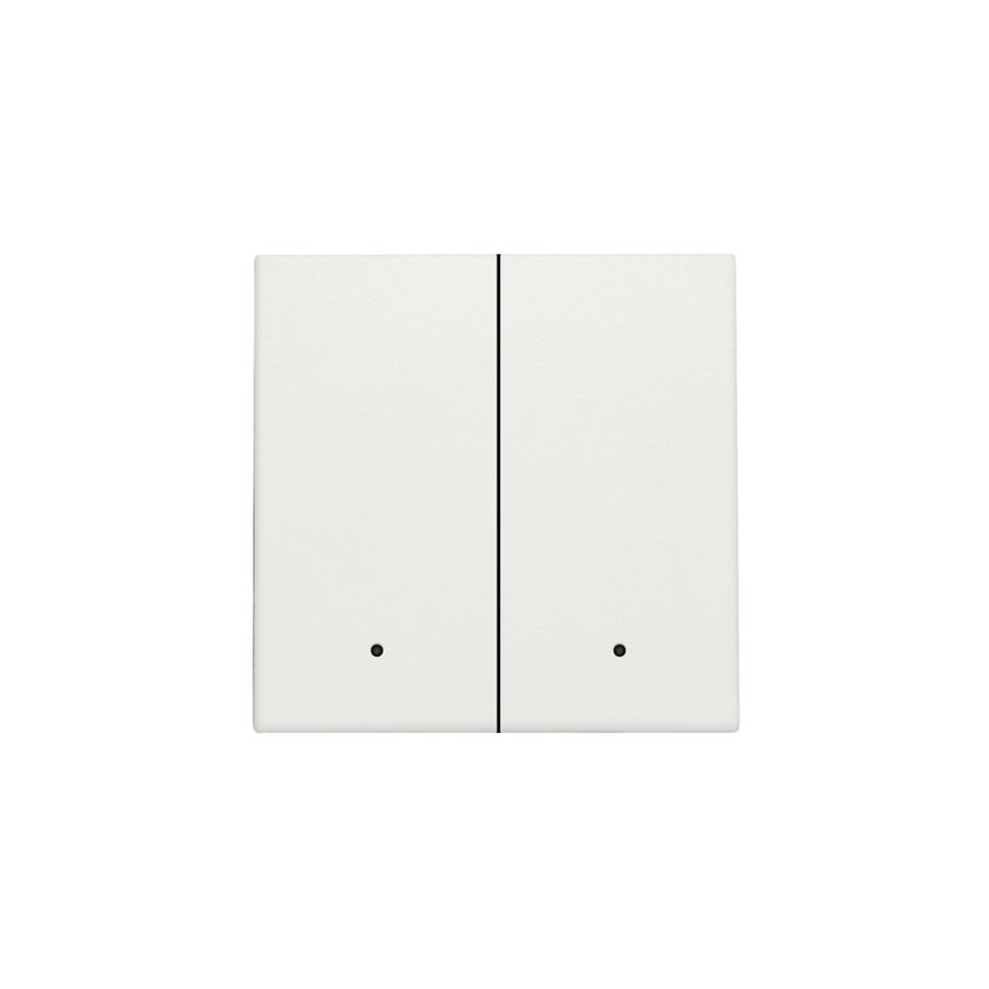 Afwerkingsset lens dubbele elektr. schakelaar/knop white