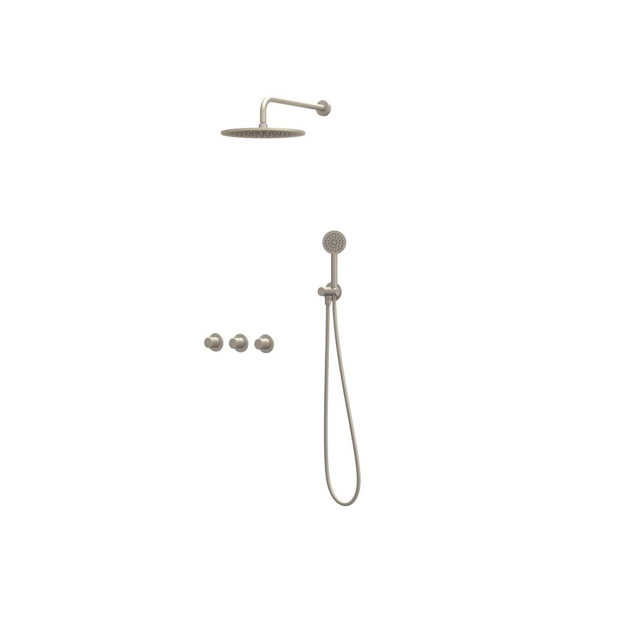 Afbouwdeel regendouche Combiset Nexus 4 inbouwthermostaat gebor. nickel CSN4EXGNCFAC excl. inbouwbox