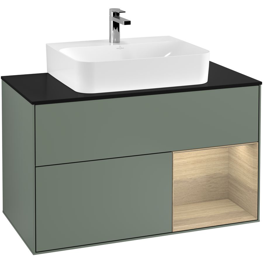 Wastafelonderkast Finion 1000x603x501mm Olive Matt Lacquer G122PCGM