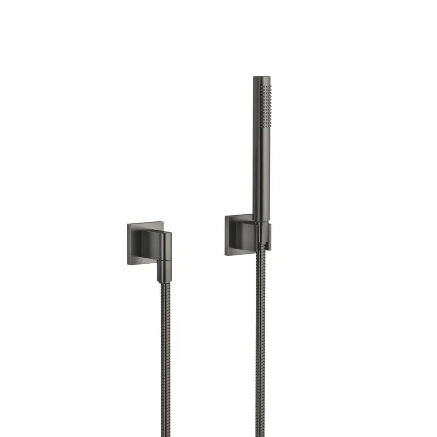 Douchegarnituur rozetten FlowReduce Dark Platinum gebors.