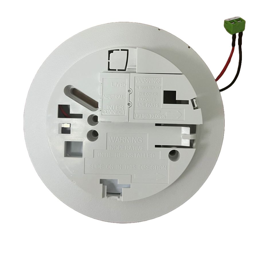 Bodemplaat rookmelder me ingebouwde relais voeding 24V DC