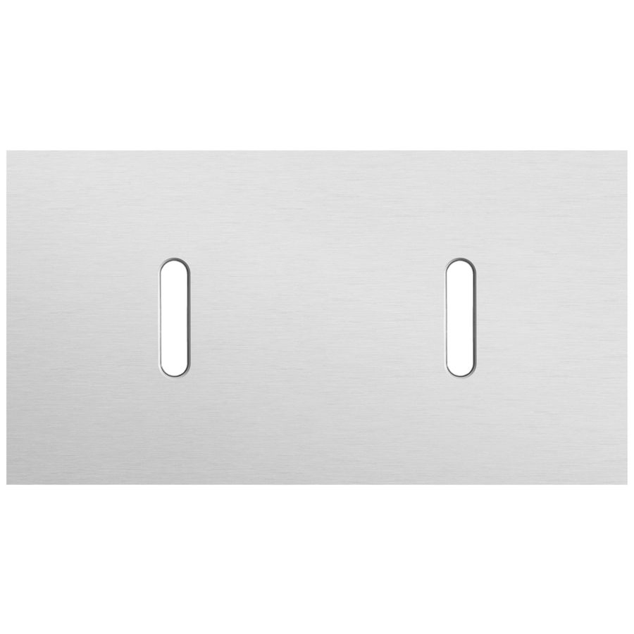 Tweevoudige afdekpl. horizontaal 71mm centerafstand twee enk
