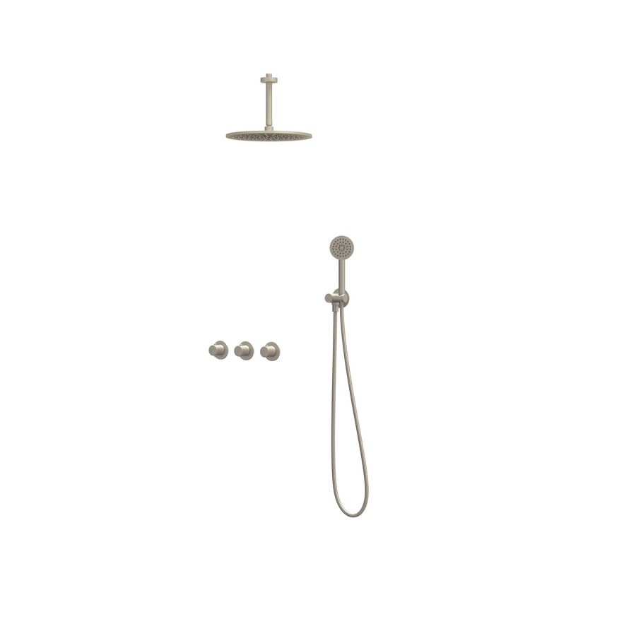 Afbouwdeel regendouche Combiset Nexus 4 inbouwthermostaat gebor. nickel CSN4EXGNCFBC excl. inbouwbox