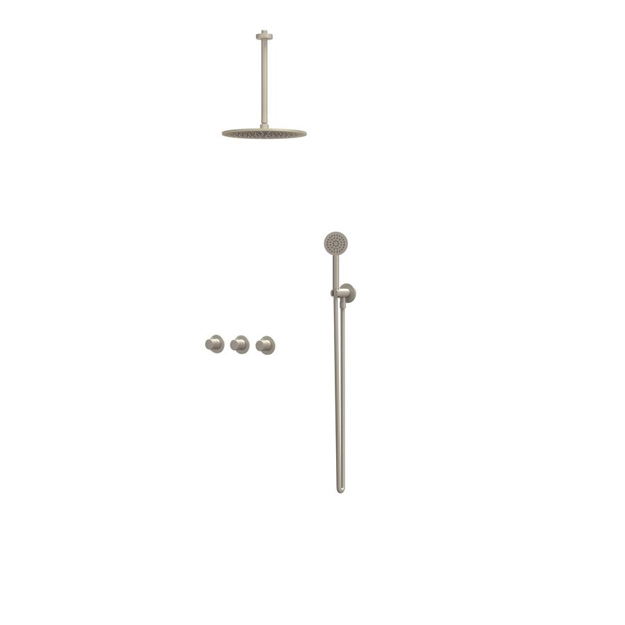 Afbouwdeel regendouche Combiset Nexus 4 inbouwthermostaat gebor. nickel CSN4EXGNCFCA excl. inbouwbox