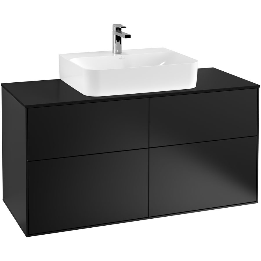 Wastafelonderkast Finion 1200x603x501mm Black Matt Lacquer G13200PD
