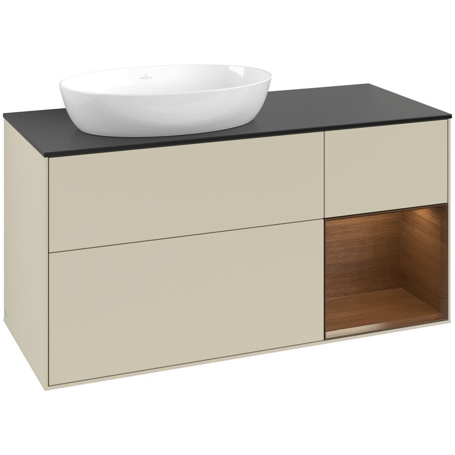 Wastafelonderkast Finion 1200x603x501mm S.Grey Matt Lacquer FA52GNHJ