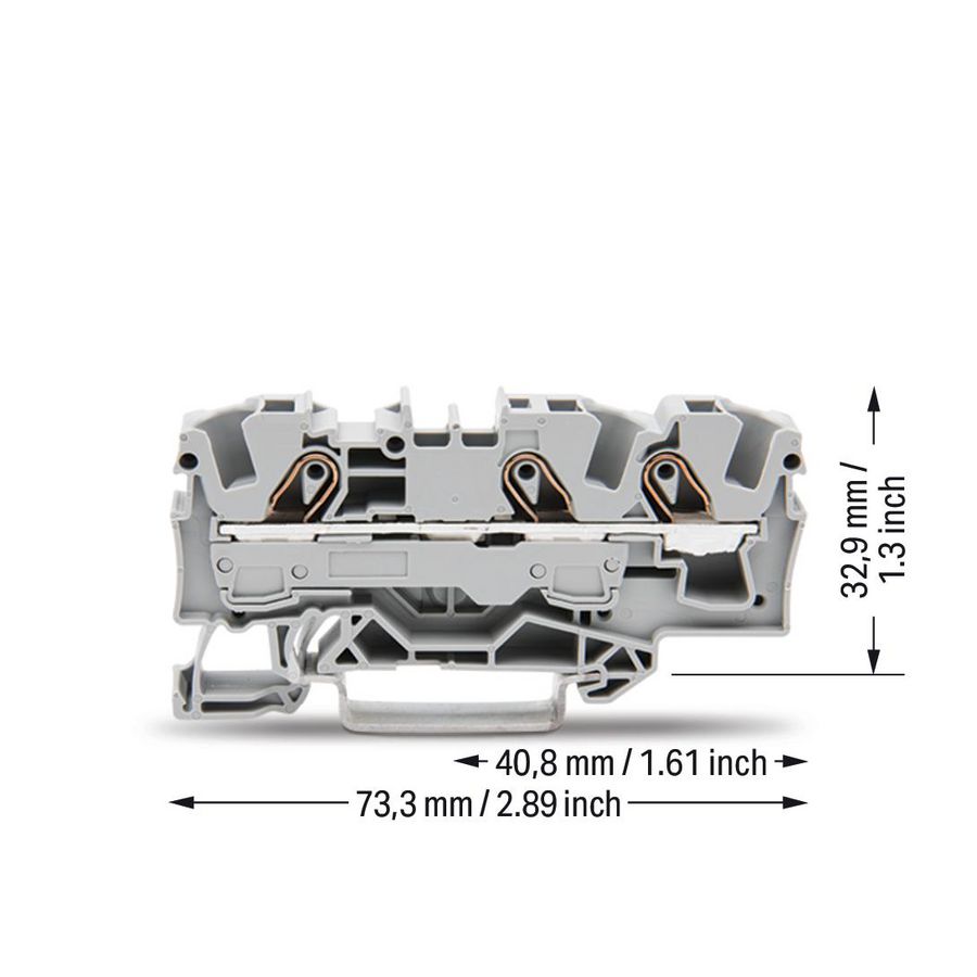 3-draads rijg 6mm² voor Ex e II-2006-1301 VVE=25