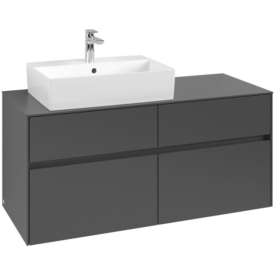Wastafelonderkast Collaro 1200x548x500mm Graphite C129B0VR
