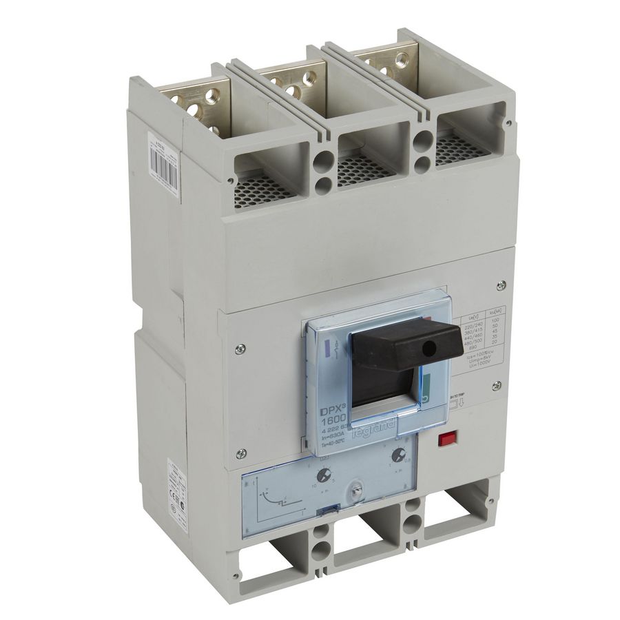 Vermogensschakelaar 1600 Thermomagn. 630A 3P 50kA DPX3