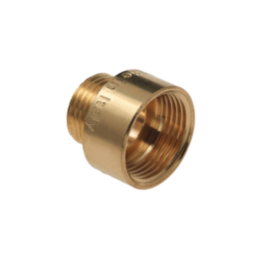 Soknippel messing 1/2" bn. x 3/8" bt.