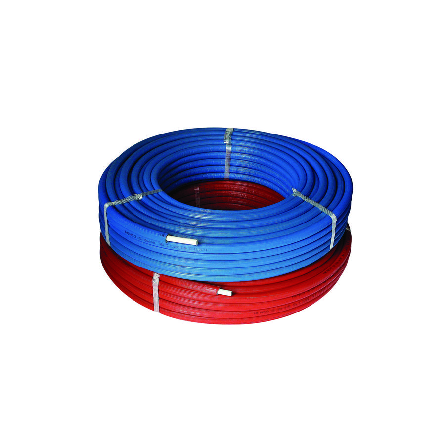 Rol a 50mtr. meerlagenbuis STANDARD alupex 16x2mm ISO13 13mm isolatie blauw