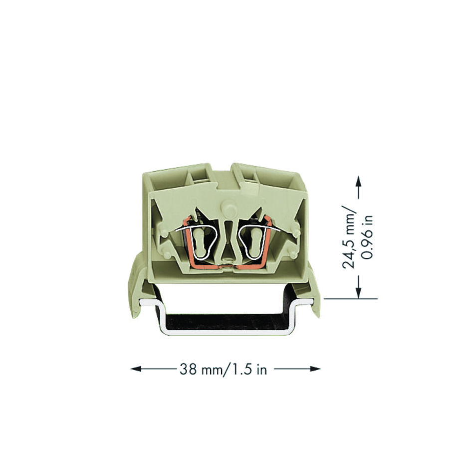 4-draads MINI-rijgklem 2,5mm² test li.grijs 264-225 VVE=100