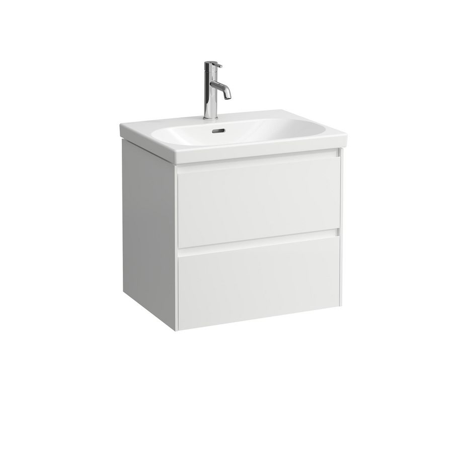 Wastafelonderbouwkast 60cm 2laden wastafel 810083 glans wit