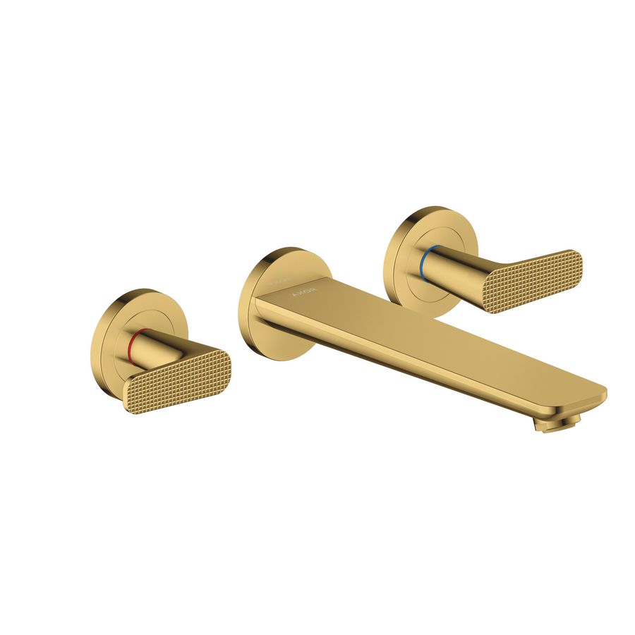 Afbouwdeel 3-gats inbouw badmengkraan Cubic Cut polished gold optic Citterio-C