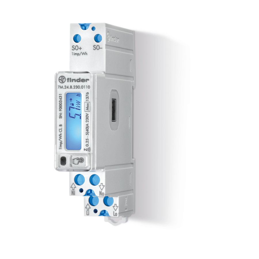 Elektriciteitsmeter 1x40A LCD S0