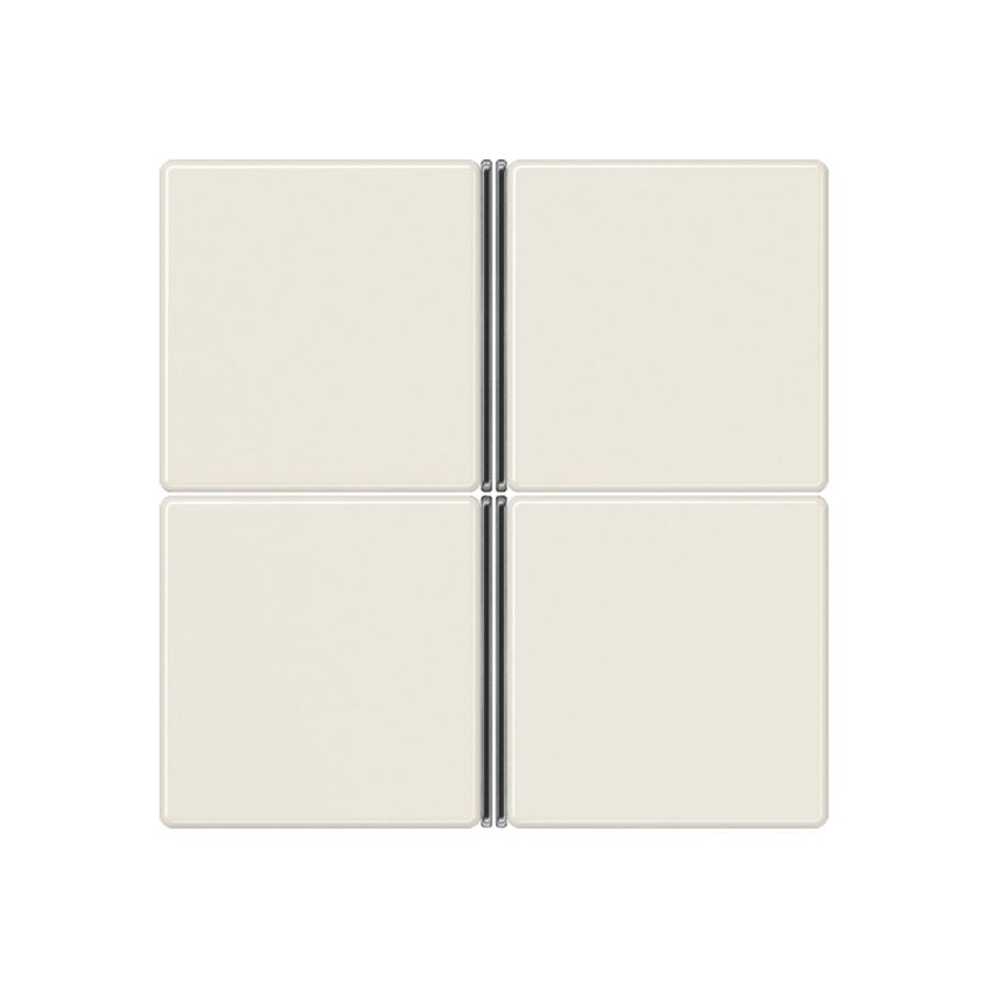 Tastafdekking A/AS 4-voudig compleet wit KNX