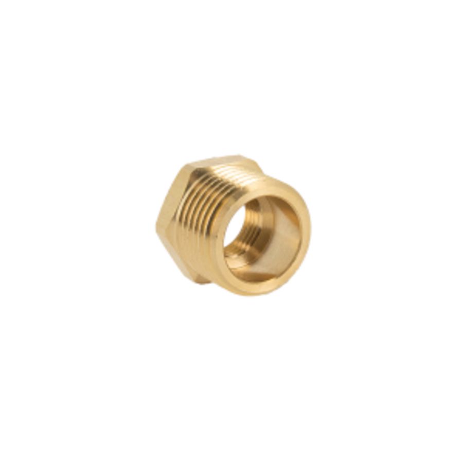 Verloopring messing 1/2" bt. x 1/4" bn.