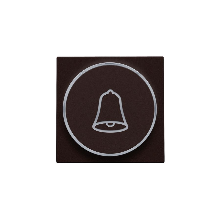 Afwerkingsset doorschijnende ring/belsymbool 6A d.brown c.
