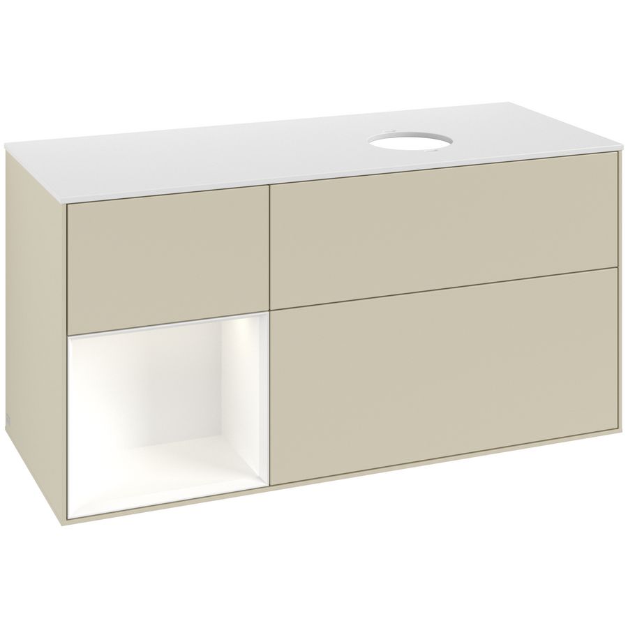 Wastafelonderkast Finion 1200x603x501mm S.Grey Matt Lacquer GA41MTHJ