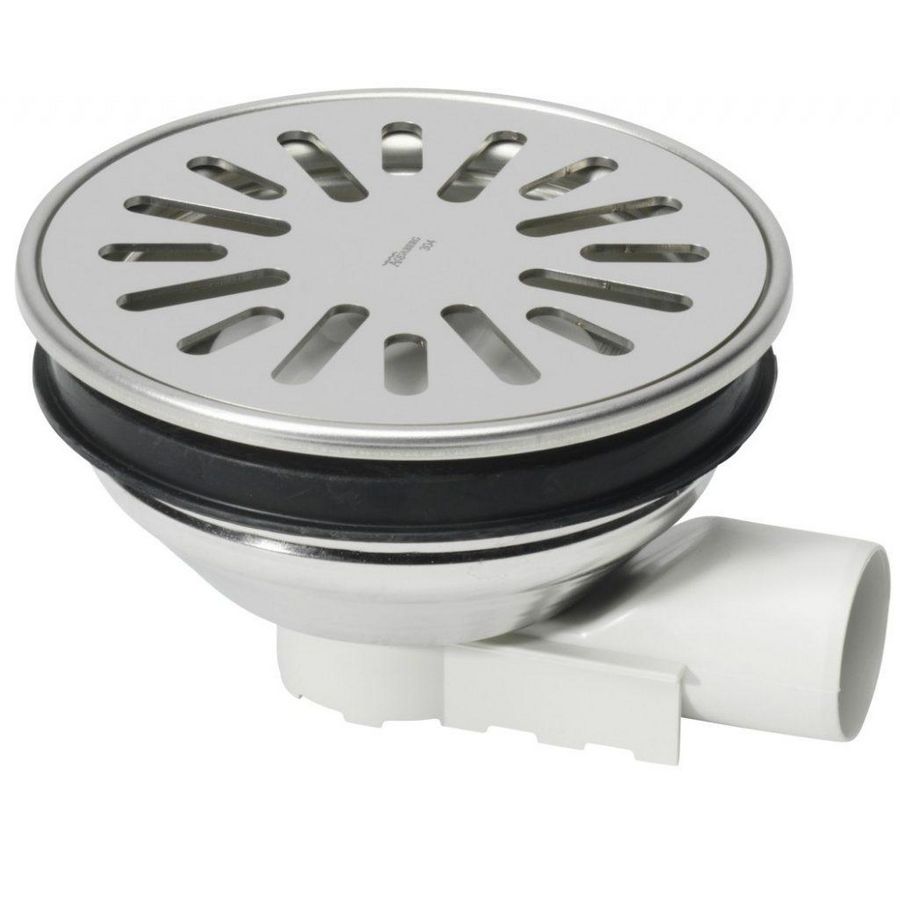 rond 150mm hv rvs put/rooster abs zijuitlaat 40mm