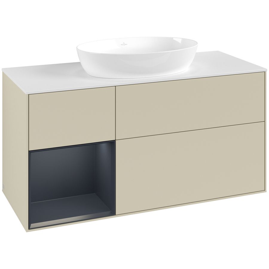 Wastafelonderkast Finion 1200x603x501mm S.Grey Matt Lacquer FA61HGHJ