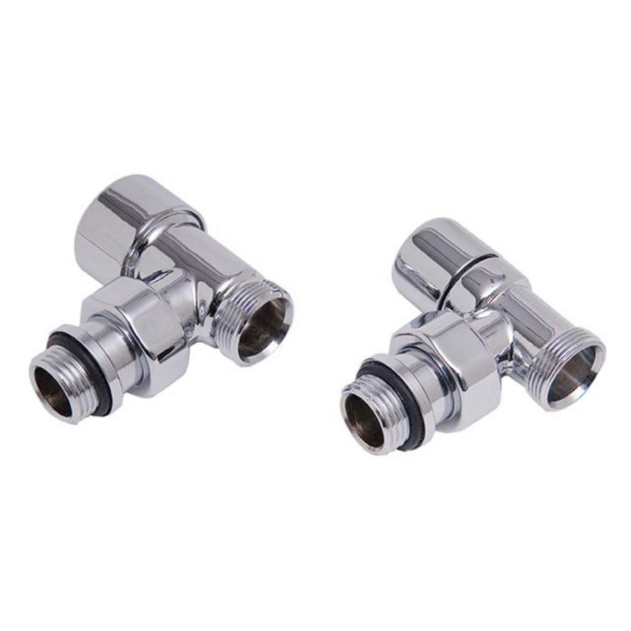 Designkraanset OVUS haaks 1/2" (therm. voorbereid) + voetventiel haaks 1/2" chroom