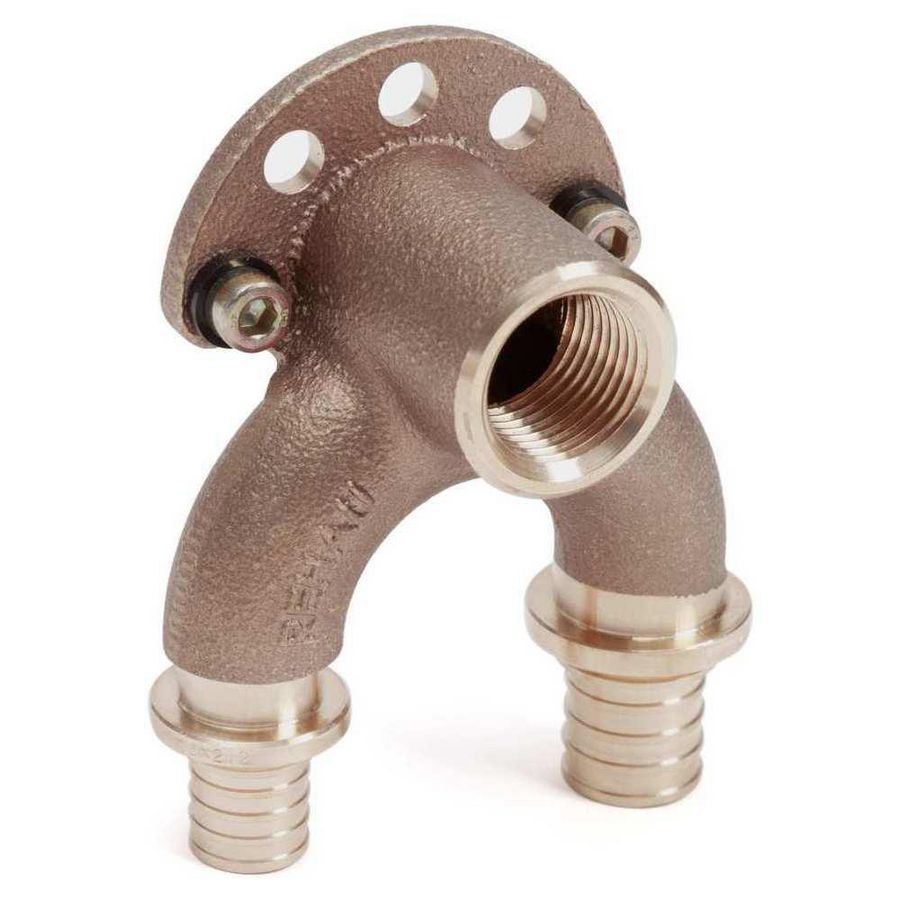 Muurplaat doorstromend laag RAUTITAN RX+ schuif 16/20x1/2"bn.dr.