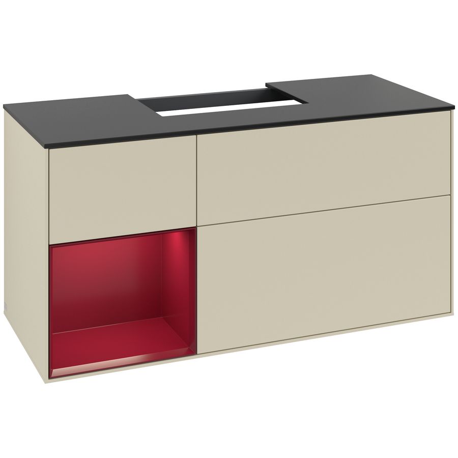 Wastafelonderkast Finion 1200x603x501mm S.Grey Matt Lacquer G162HBHJ