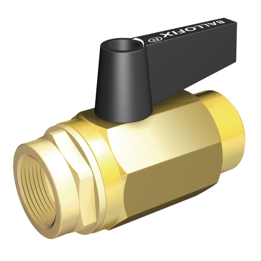 Ballofix Full Flow +hendel (2x bi.) G1/2xG1/2 VVE=5