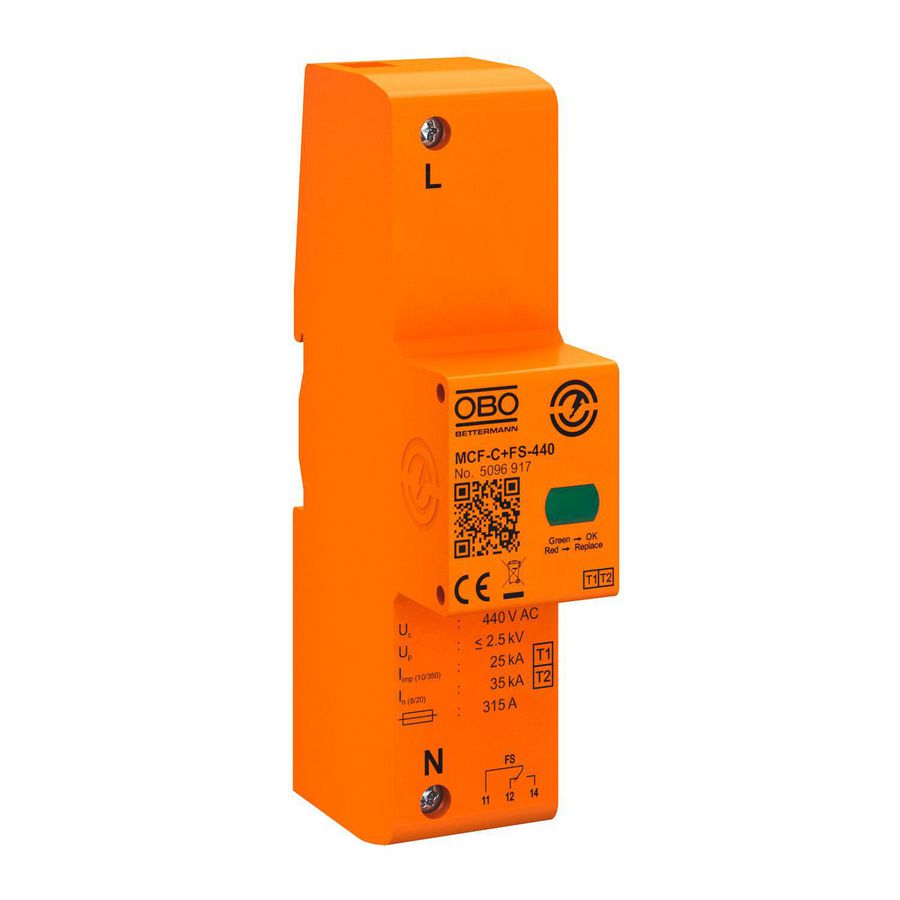 Bliksemstroomafleider 440V oranje