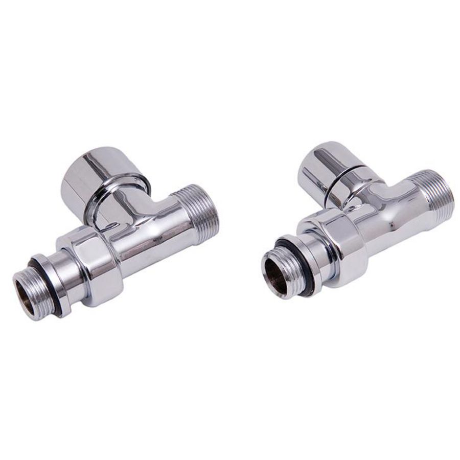 Designkraanset OVUS recht 1/2" (therm. voorbereid) + voetventiel recht 1/2" chroom