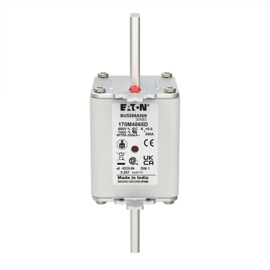 Zekering hoge snelheid 550A AC 690V 200kA 1 aR IEC VVE=6