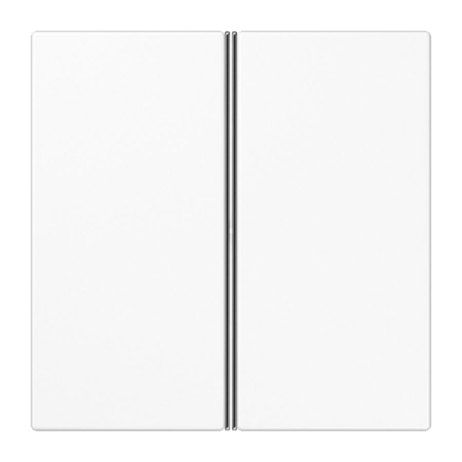 Tastafdekking 2-voudig compleet LS alpinwit KNX