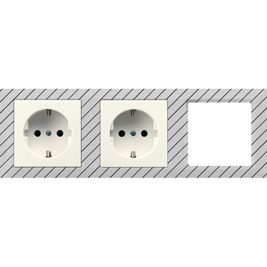 Wandcontactdoos wit 2-voudig met R/A voor Elux AS500