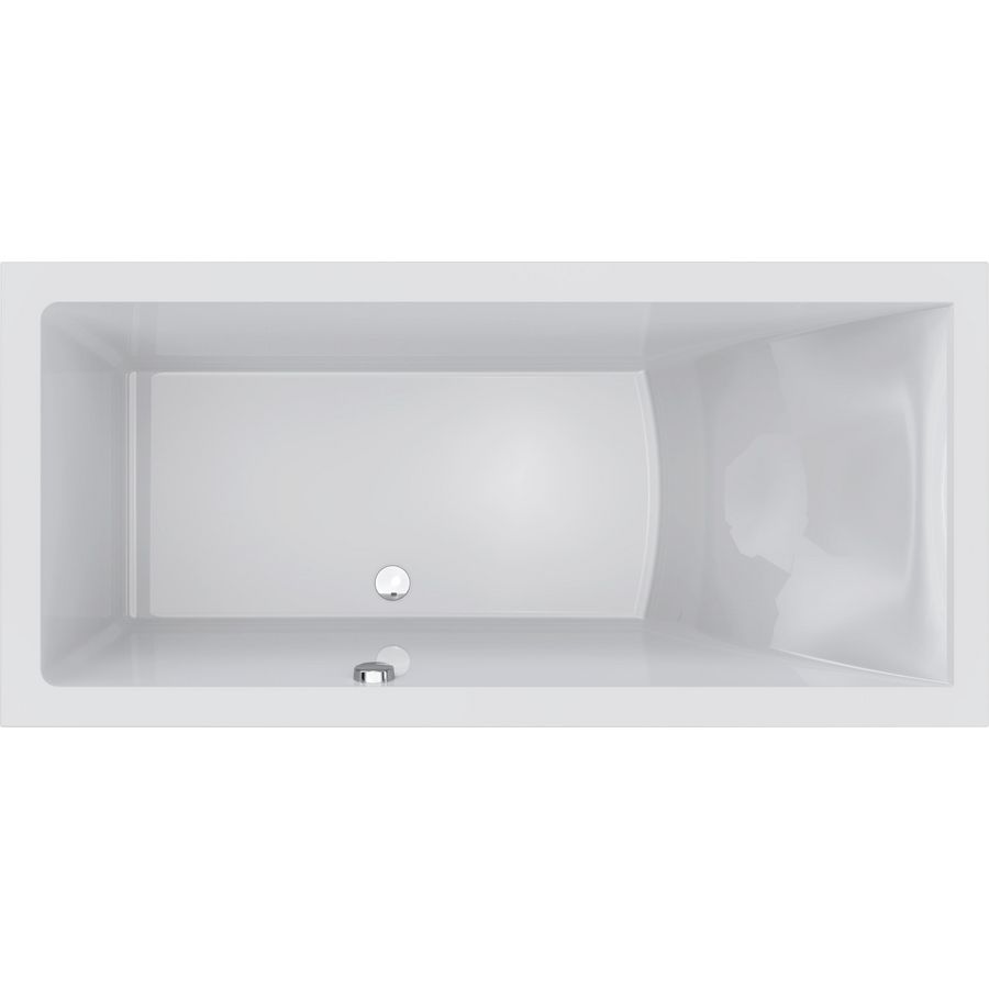 Ligbad met douchegedeelte CERUS 170x80cm wit excl. badpoten