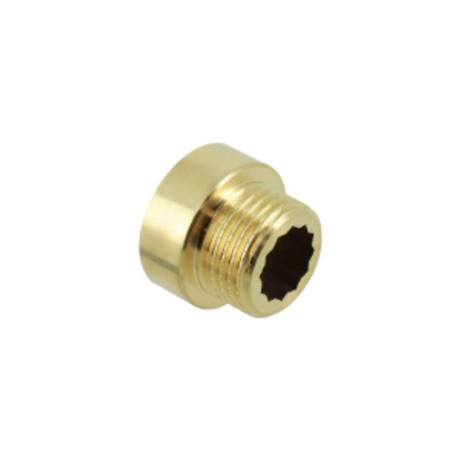 Draad messing kraanverlengstuk 1/2" L=15mm VVE=10