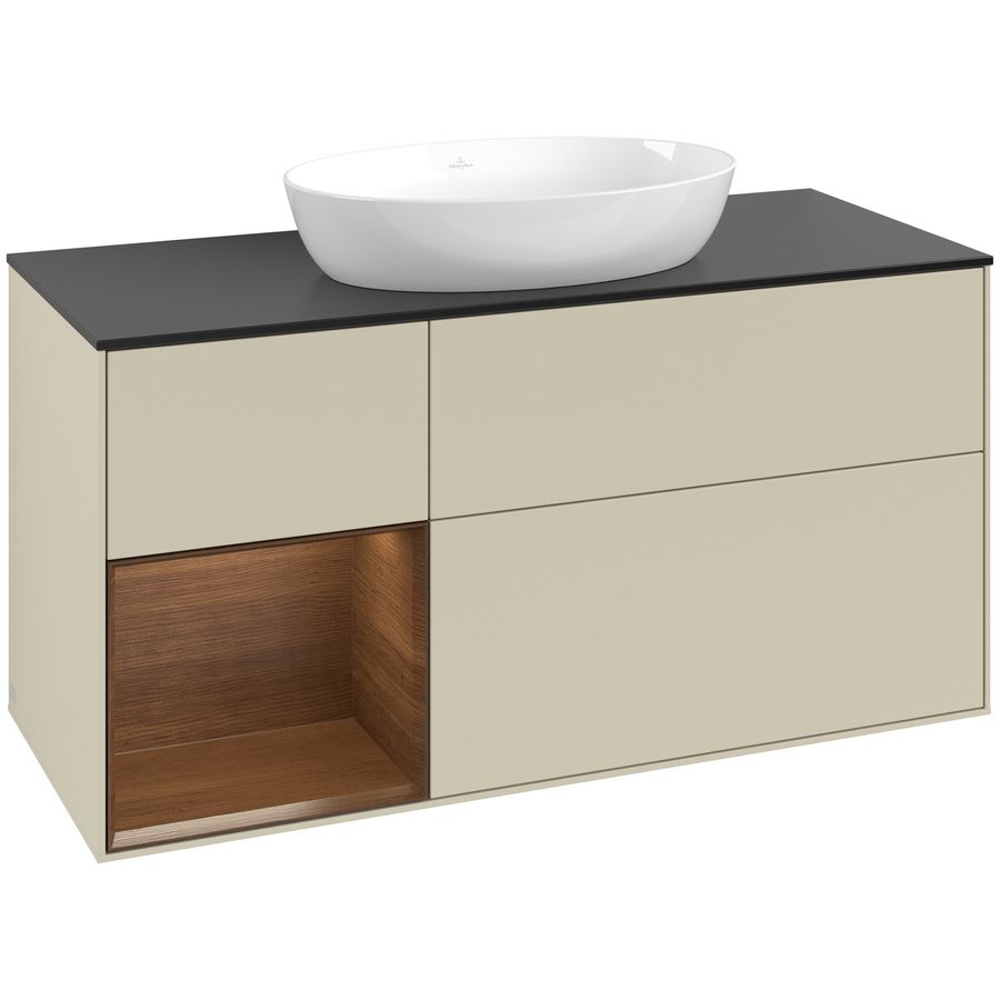 Wastafelonderkast Finion 1200x603x501mm S.Grey Matt Lacquer FA62GNHJ