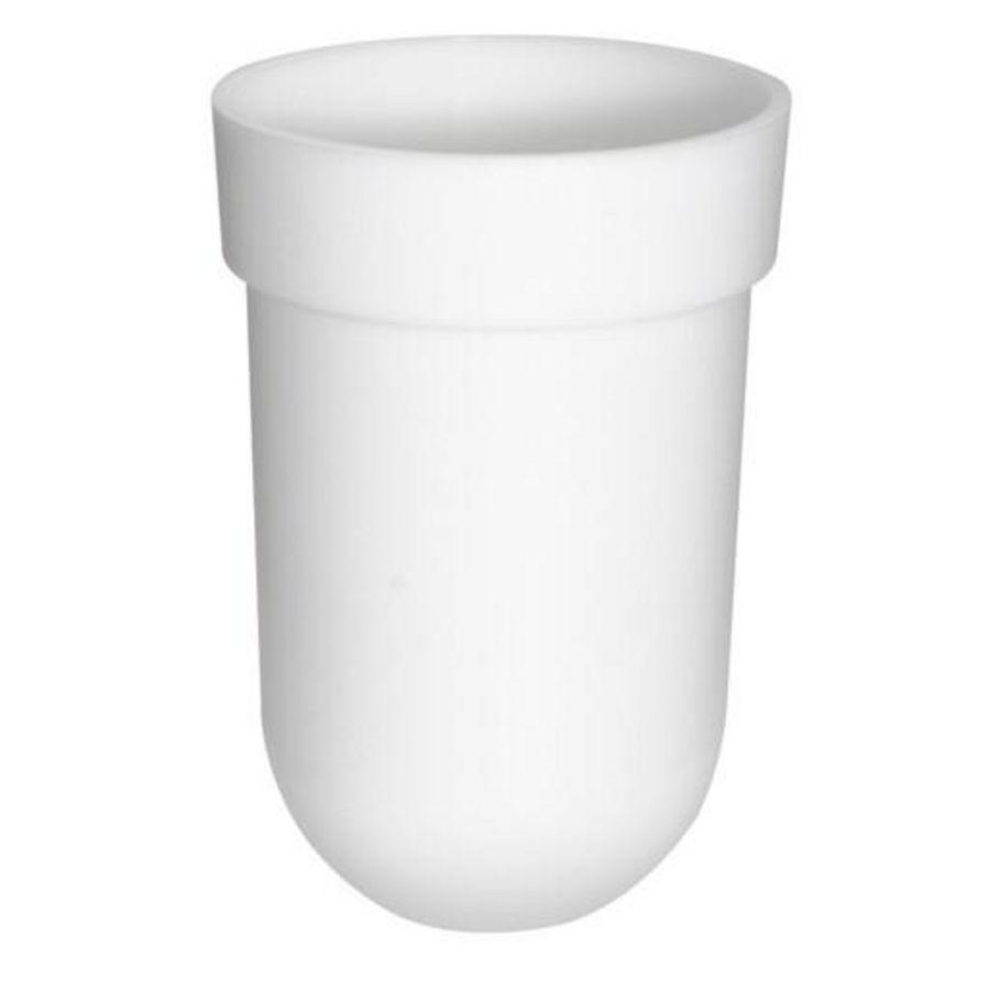 Inzet toiletborstelgarnituur, kunststof wit, (S0715)