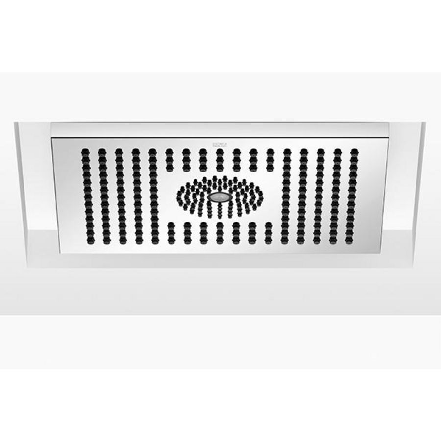 Regendouche plafondinbouw 300x240mm Dark Platinum geborsteld incl. led-verlichting.