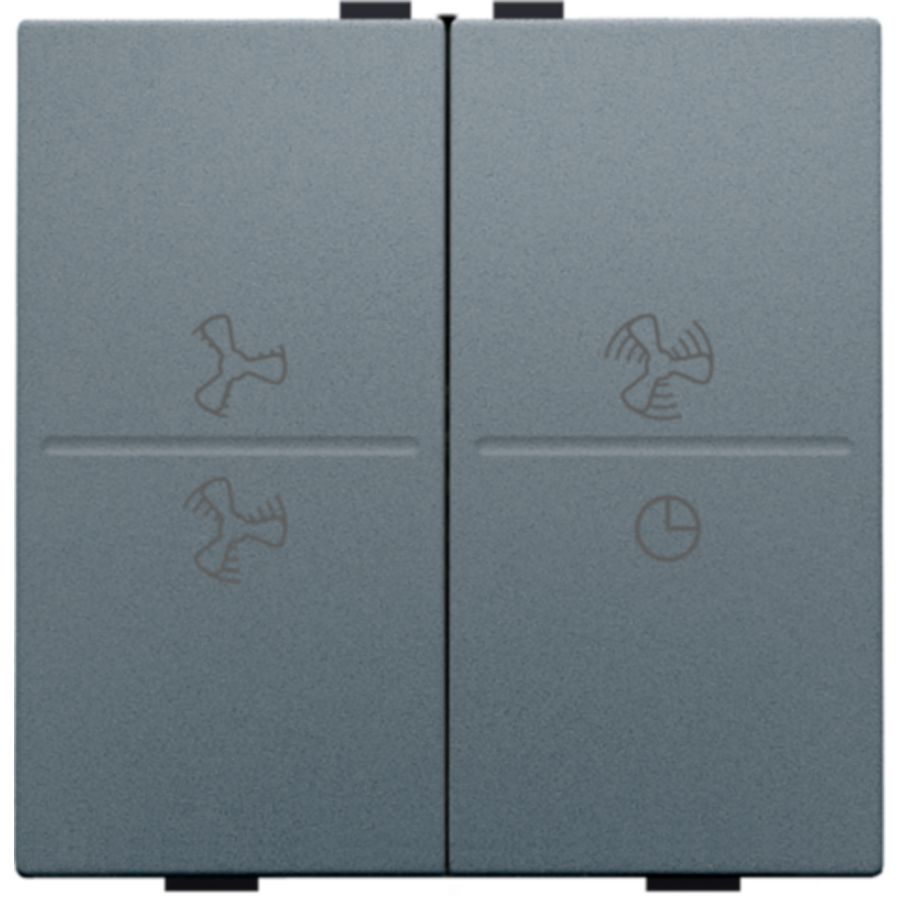 2-voudige toets ventilatoropdruk 0 - 3 RF schakelaar blue gr