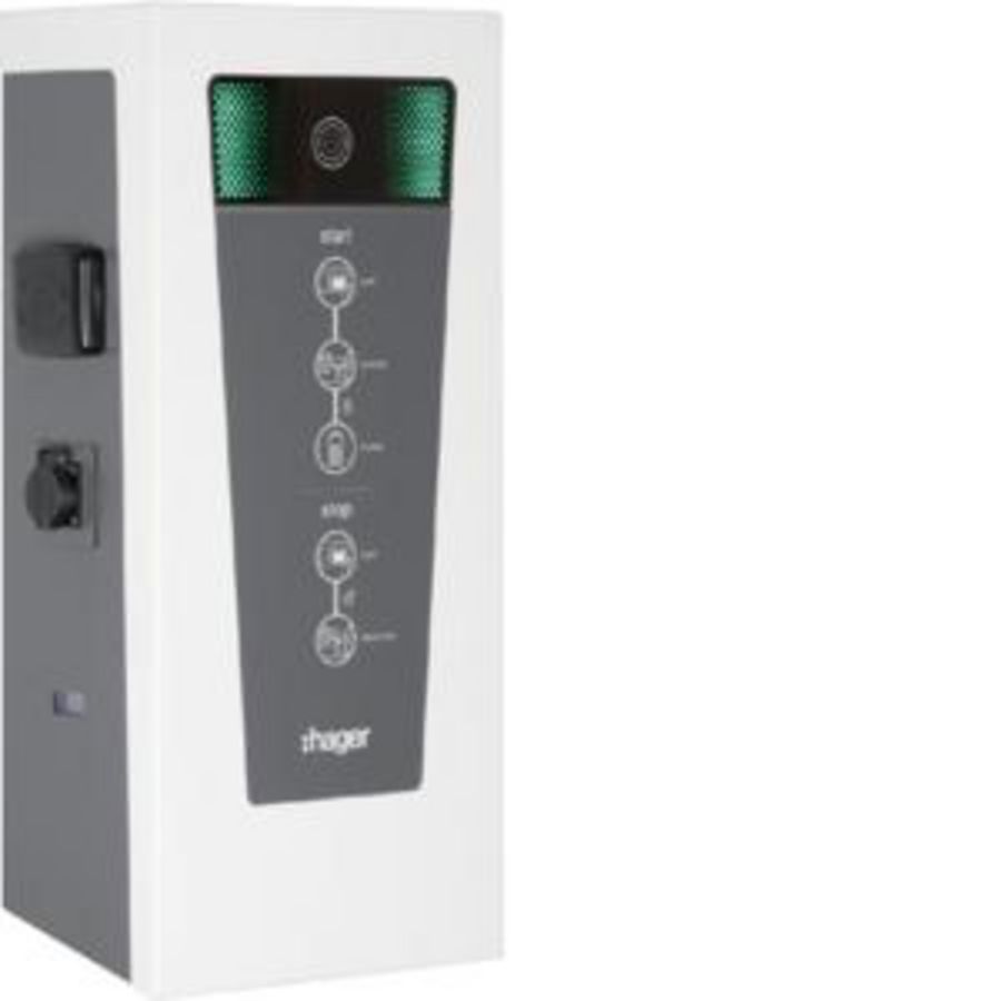 Laadstation Witty Park duo socket 2x22 kW EVCS RFID OCPP MID