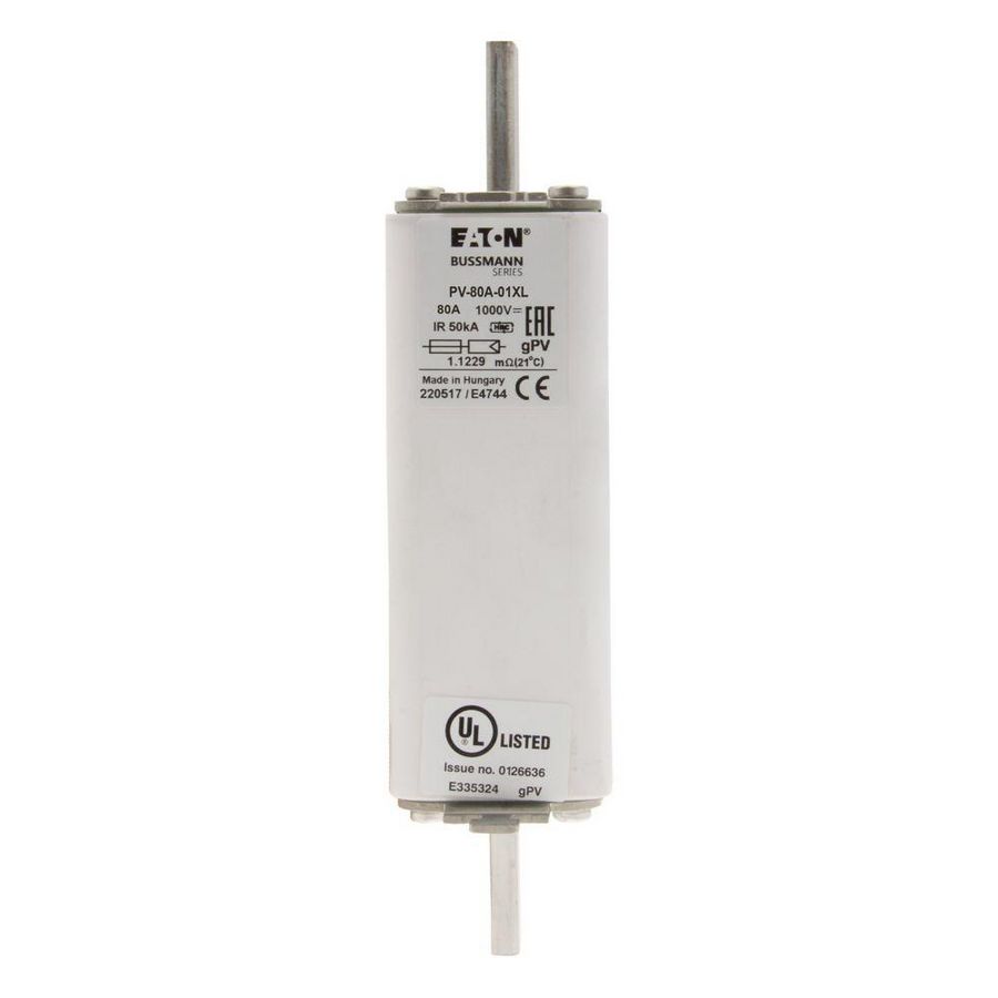 Zekering hoge snelheid 80A DC 1000V 50kA 01XL gPV UL IEC