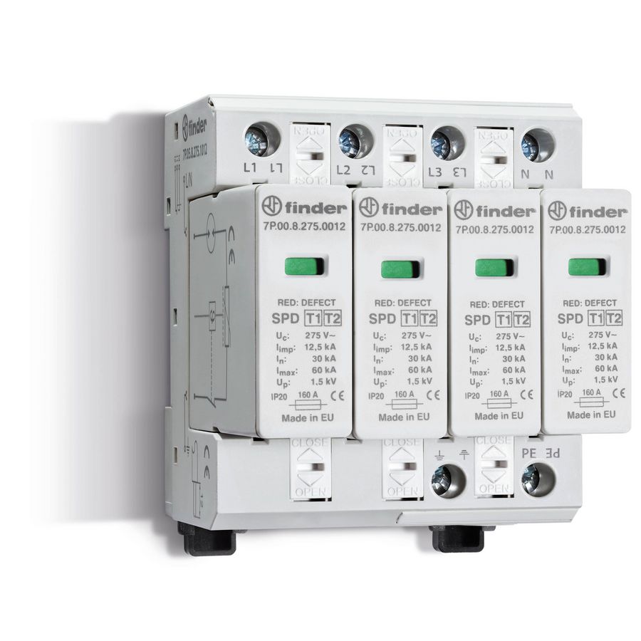 Netoverspanningsbeveiliging TYPE 1+2 3FASE/4VAR.