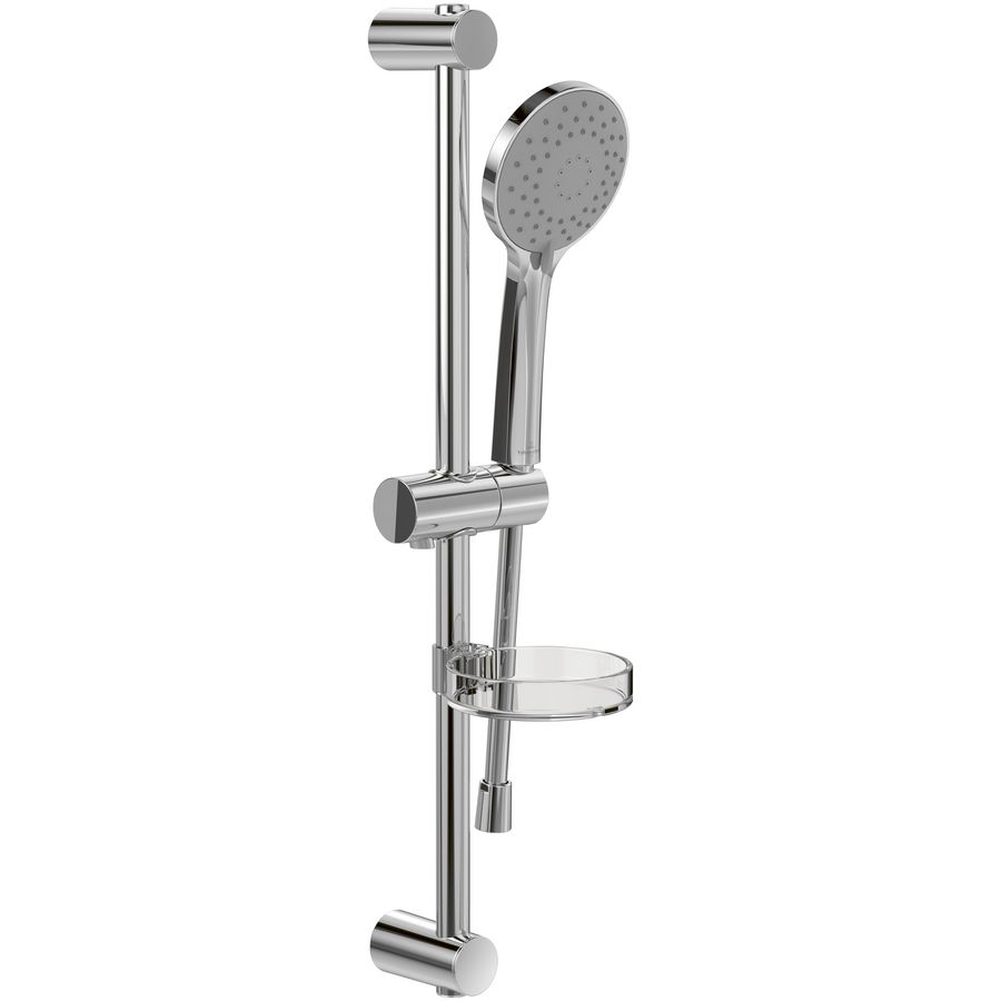 Glijstangset Universal Showers Chrome 600mm 3 straalsoorten slang 1600mm