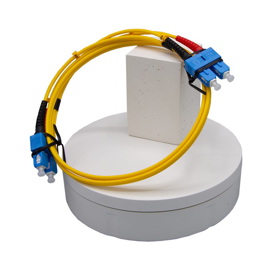 F.O. netwerkkabel / patchkabel SC SC duplex SM 9/125 20mtr.