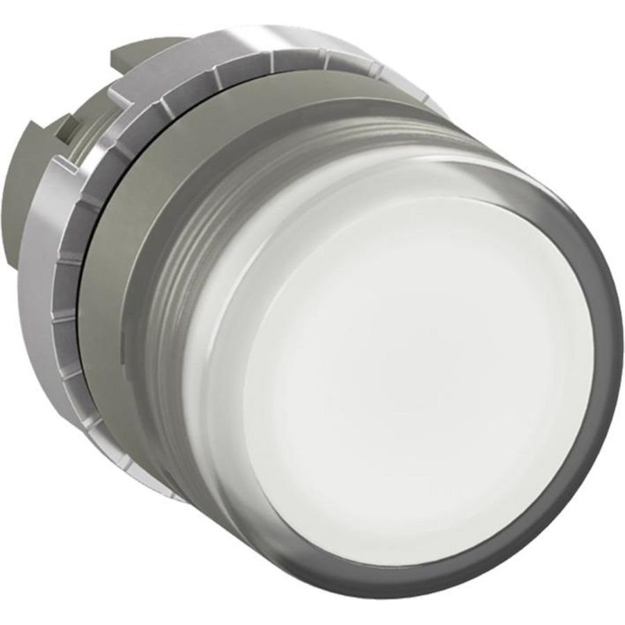 Verlichte drukknop niet terugverend wit