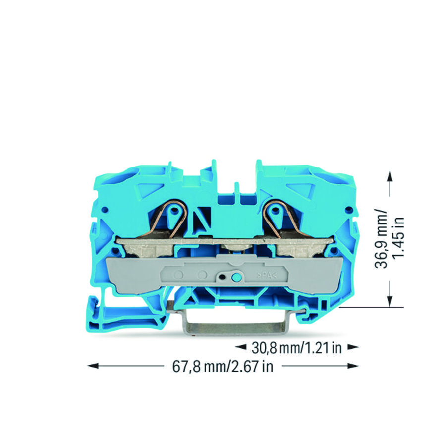 2-draads rijg 10mm² voor Ex e II+Ex e i- VVE=25