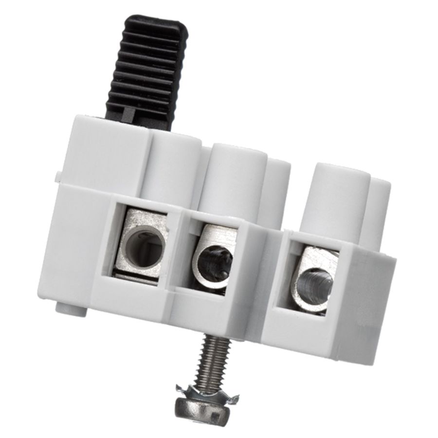 Klemmen 3-polig wit met kabelbeschermer VVE=200