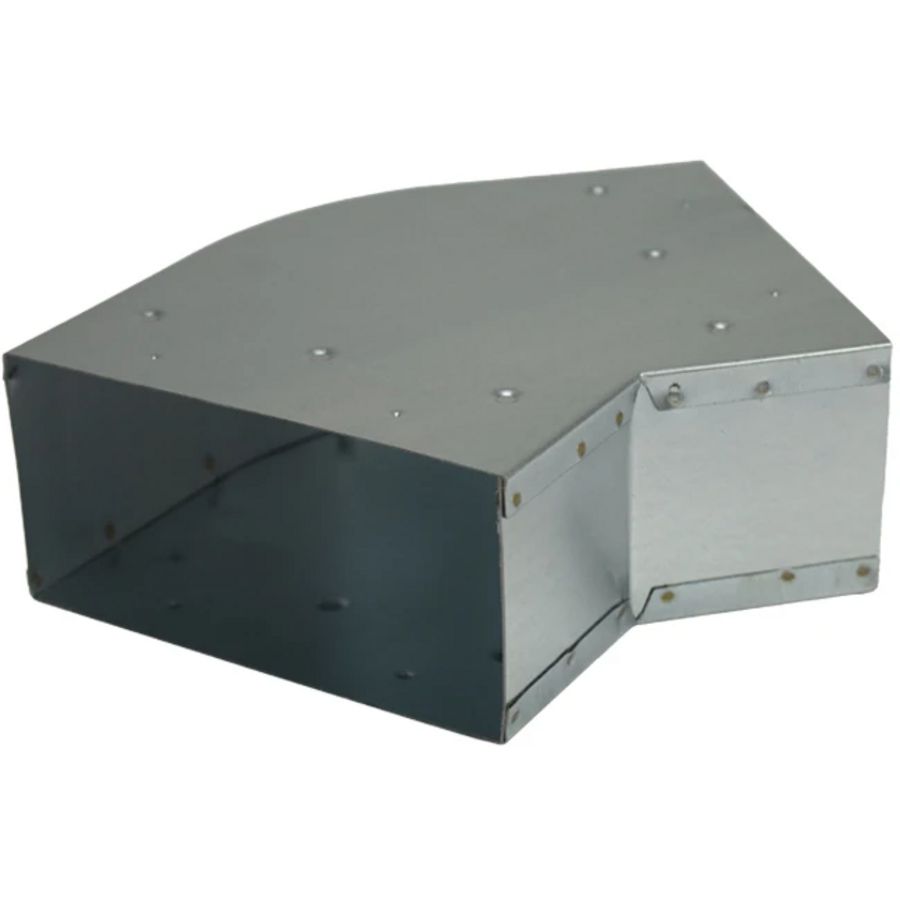 Bocht 45° horizontaal 170x80mm sendzimir verzinkt staal