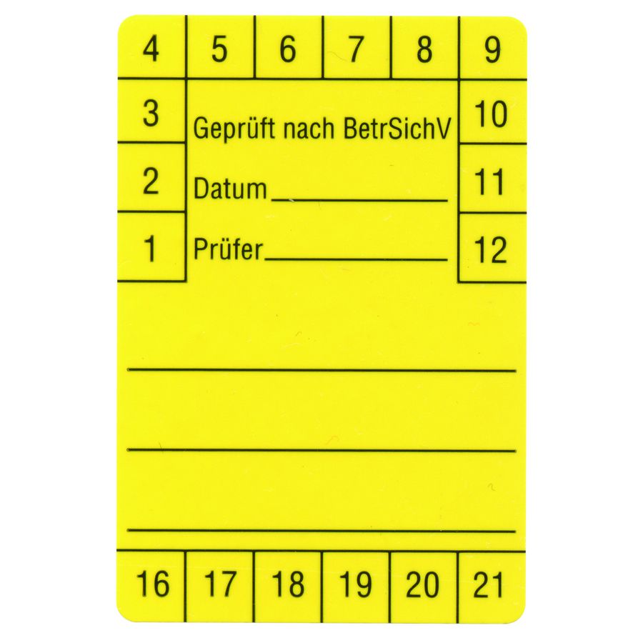Testlabels 60x40 mm, 250 stuks, geel